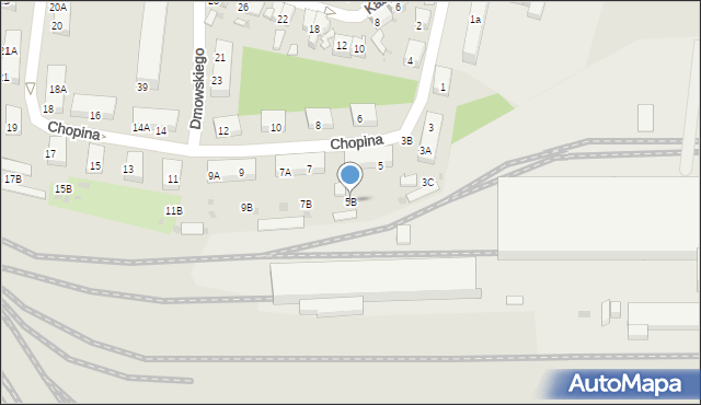 Świętochłowice, Chopina Fryderyka, 5B, mapa Świętochłowice