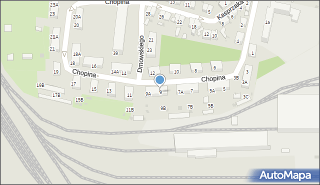 Świętochłowice, Chopina Fryderyka, 9, mapa Świętochłowice