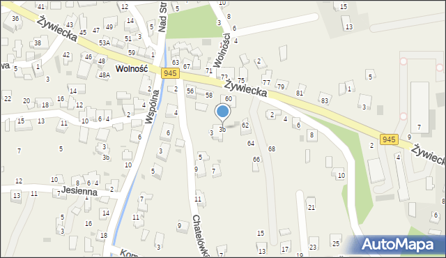 Świnna, Chatelówka, 3b, mapa Świnna