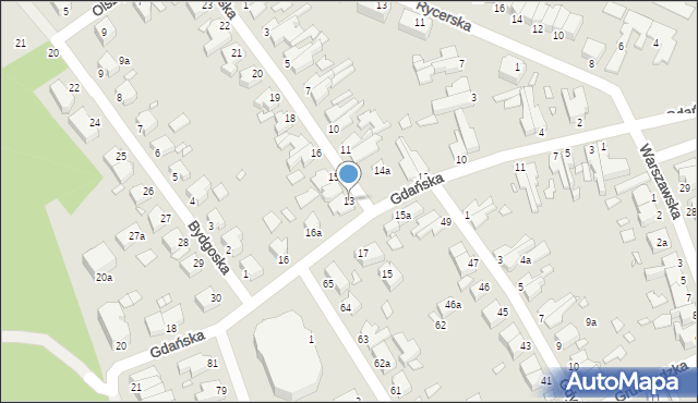 Świnoujście, Chełmska, 13, mapa Świnoujście