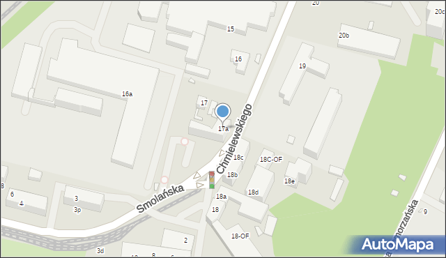 Szczecin, Chmielewskiego Zygmunta, 17a, mapa Szczecina