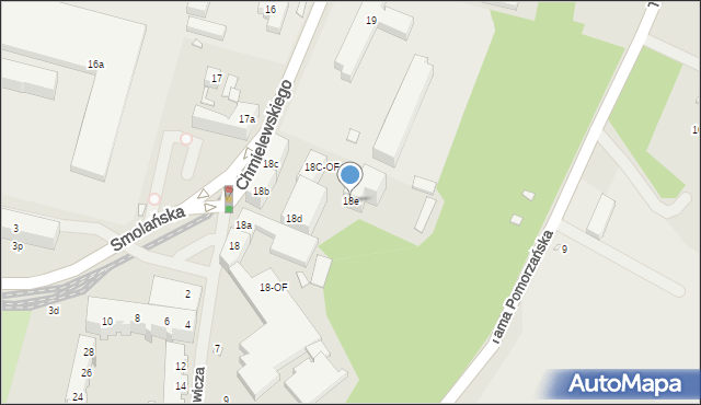 Szczecin, Chmielewskiego Zygmunta, 18e, mapa Szczecina