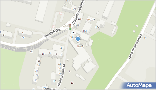 Szczecin, Chmielewskiego Zygmunta, 18f, mapa Szczecina
