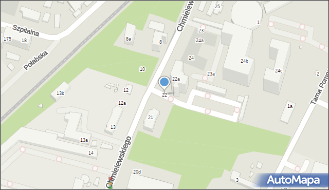Szczecin, Chmielewskiego Zygmunta, 22, mapa Szczecina