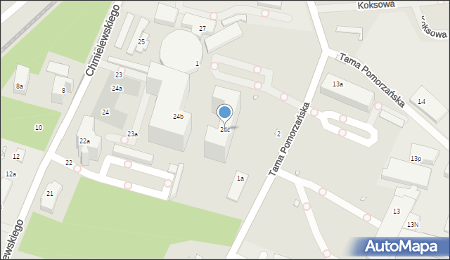 Szczecin, Chmielewskiego Zygmunta, 24c, mapa Szczecina