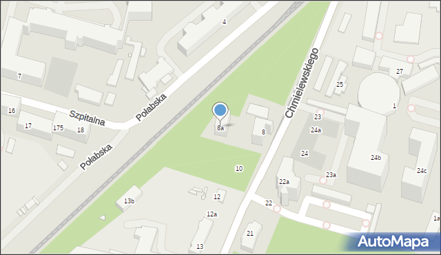 Szczecin, Chmielewskiego Zygmunta, 8a, mapa Szczecina