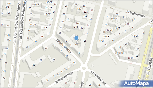 Szczecin, Chodkiewicza Jana Karola, hetm., 2a, mapa Szczecina
