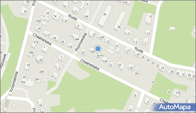 Szczecin, Chełmińska, 22, mapa Szczecina