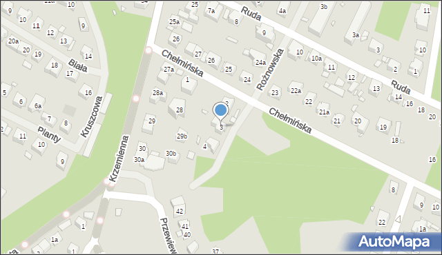 Szczecin, Chełmińska, 3, mapa Szczecina
