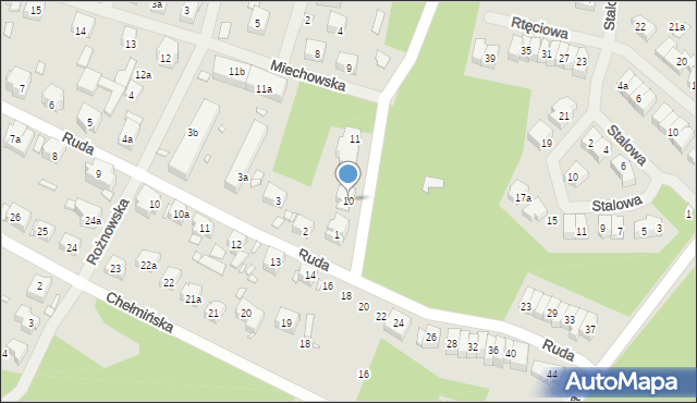 Szczecin, Chromowa, 10, mapa Szczecina