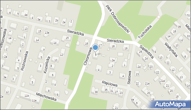 Szczecin, Chromowa, 3, mapa Szczecina