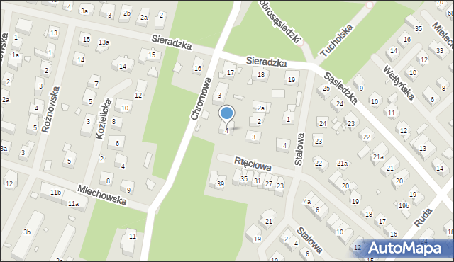 Szczecin, Chromowa, 4, mapa Szczecina