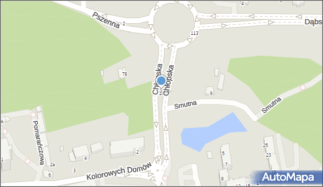 Szczecin, Chłopska, 1a, mapa Szczecina