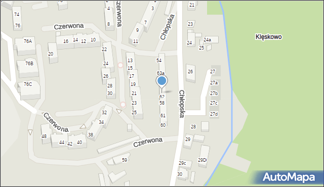 Szczecin, Chłopska, 62a, mapa Szczecina