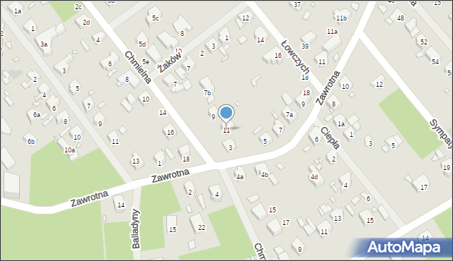 Szczecin, Chmielna, 11, mapa Szczecina