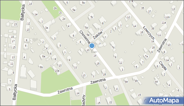 Szczecin, Chmielna, 12, mapa Szczecina