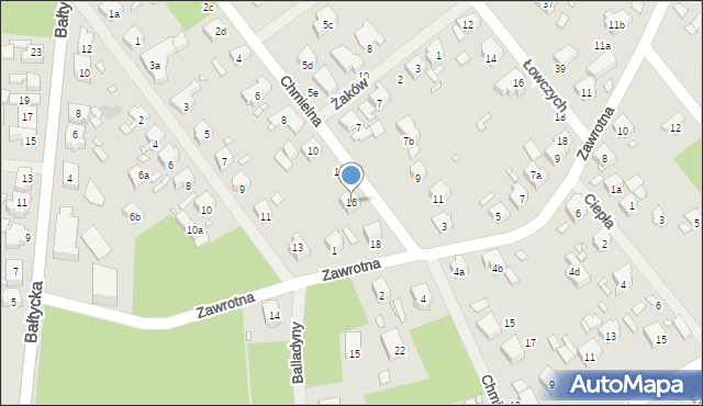 Szczecin, Chmielna, 16, mapa Szczecina