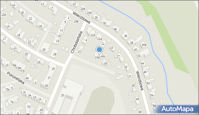 Szczecin, Chobolańska, 10b, mapa Szczecina