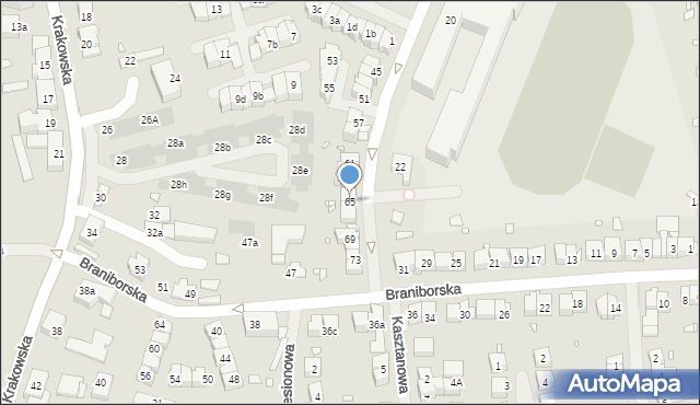 Szczecin, Chobolańska, 65, mapa Szczecina