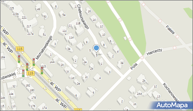 Szczecin, Chełmońskiego Józefa, 3, mapa Szczecina