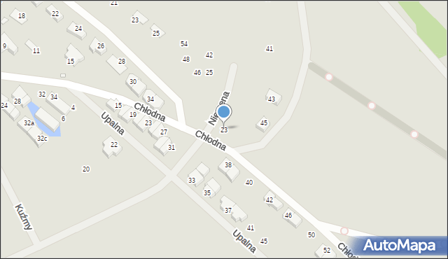 Szczecin, Chłodna, 23, mapa Szczecina