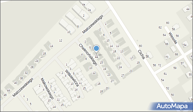 Szczytniki, Chełmońskiego Józefa, 11, mapa Szczytniki