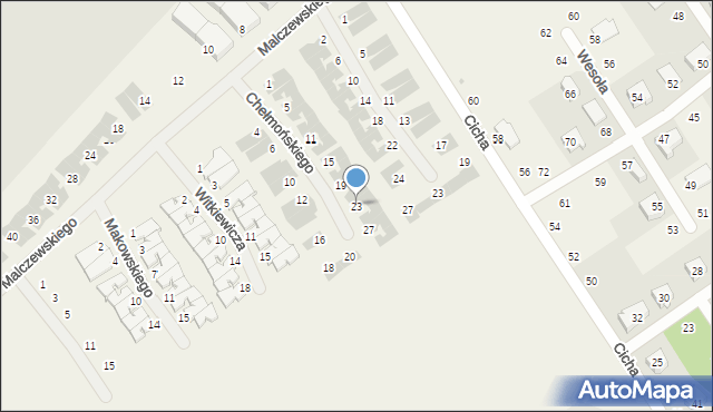 Szczytniki, Chełmońskiego Józefa, 23, mapa Szczytniki