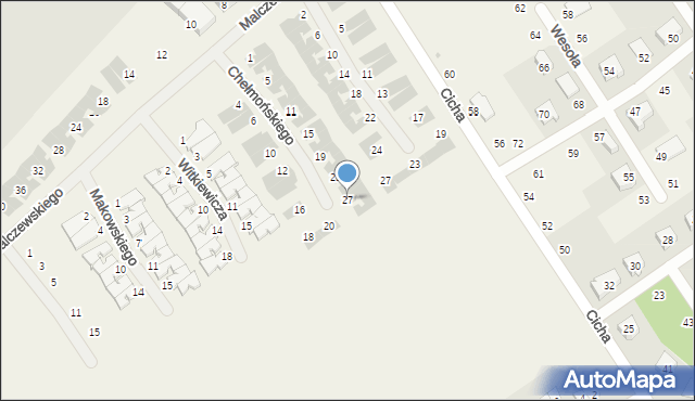 Szczytniki, Chełmońskiego Józefa, 27, mapa Szczytniki