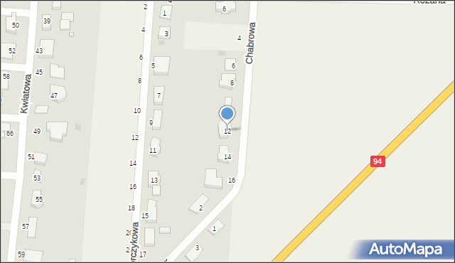 Szczytniki Małe, Chabrowa, 12, mapa Szczytniki Małe