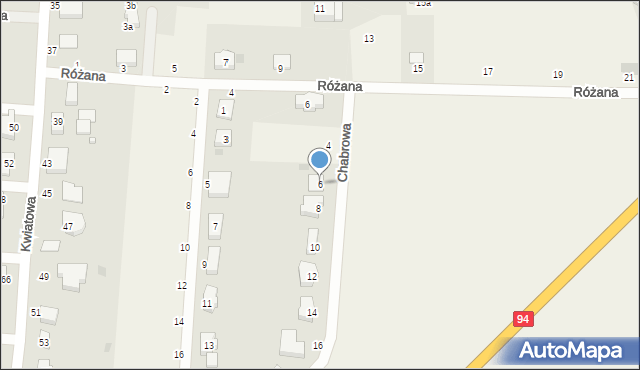 Szczytniki Małe, Chabrowa, 6, mapa Szczytniki Małe