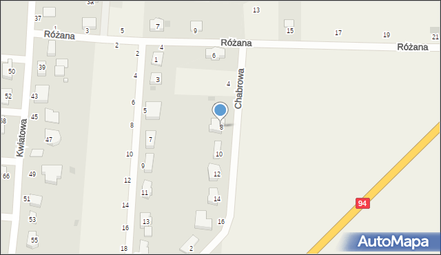 Szczytniki Małe, Chabrowa, 8, mapa Szczytniki Małe