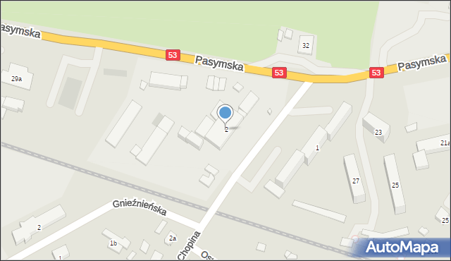 Szczytno, Chopina Fryderyka, 2, mapa Szczytno