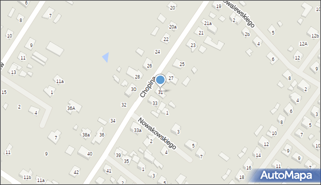 Szczytno, Chopina Fryderyka, 31, mapa Szczytno
