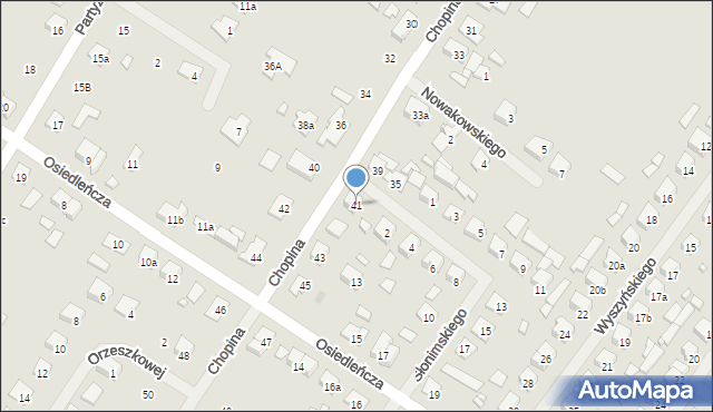 Szczytno, Chopina Fryderyka, 41, mapa Szczytno