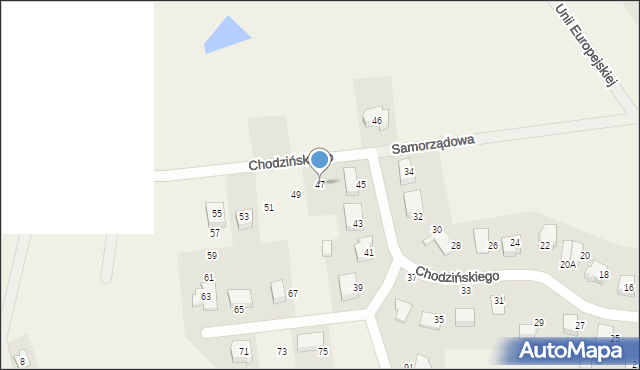Szemud, Chodzińskiego Józefa, ks., 47, mapa Szemud
