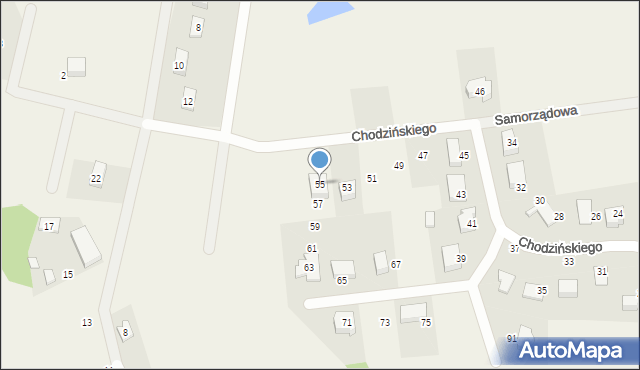 Szemud, Chodzińskiego Józefa, ks., 55, mapa Szemud