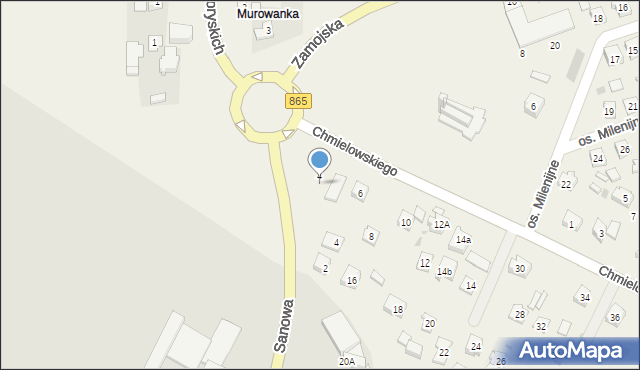 Szówsko, Chmielowskiego Adama, 4a, mapa Szówsko