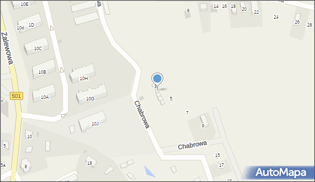 Sztutowo, Chabrowa, 3a, mapa Sztutowo