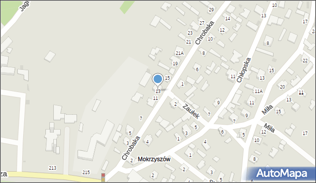 Tarnobrzeg, Chrobaka Tadeusza, ks., 13, mapa Tarnobrzegu