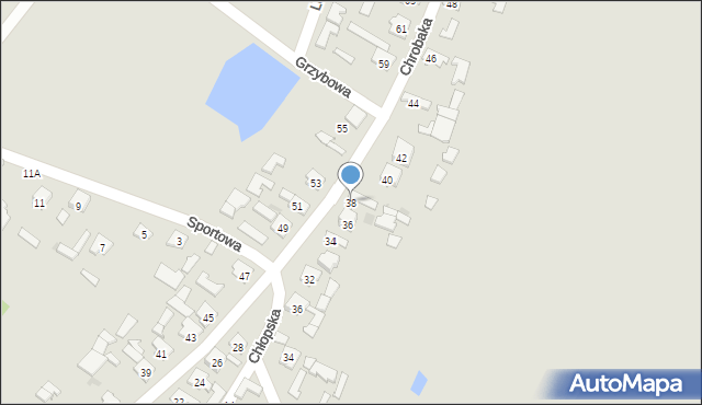 Tarnobrzeg, Chrobaka Tadeusza, ks., 38, mapa Tarnobrzegu