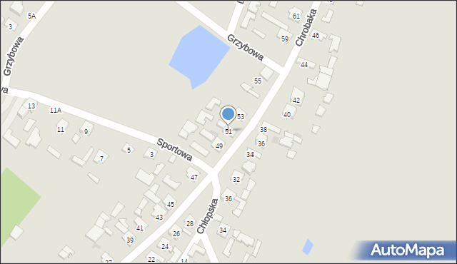 Tarnobrzeg, Chrobaka Tadeusza, ks., 51, mapa Tarnobrzegu