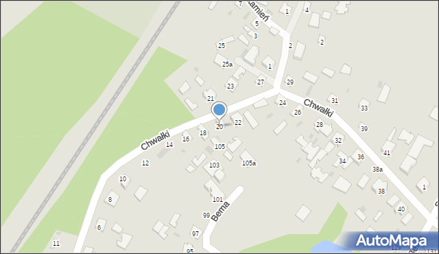 Tarnobrzeg, Chwałki, 20, mapa Tarnobrzegu