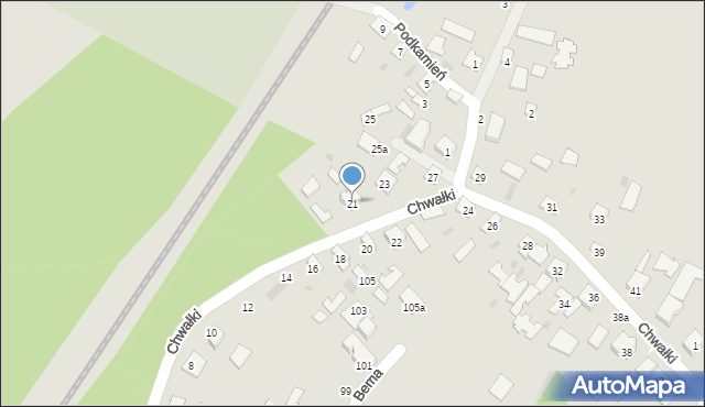 Tarnobrzeg, Chwałki, 21, mapa Tarnobrzegu