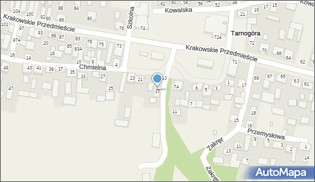Tarnogóra, Chmielna, 15, mapa Tarnogóra