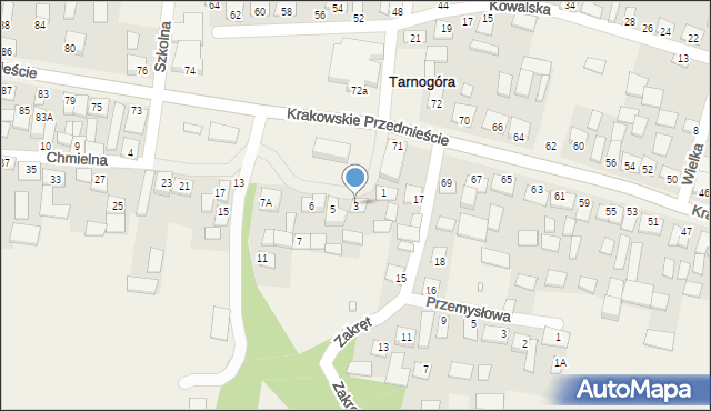 Tarnogóra, Chmielna, 3, mapa Tarnogóra