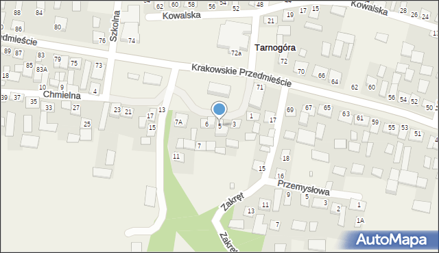 Tarnogóra, Chmielna, 5, mapa Tarnogóra