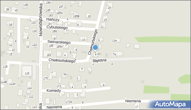 Tarnów, Chełmońskiego Józefa, 7, mapa Tarnów
