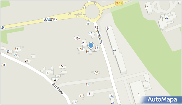 Tarnów, Chemiczna, 38a, mapa Tarnów