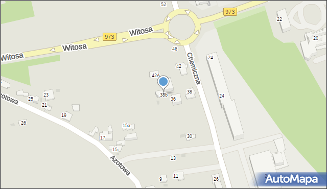 Tarnów, Chemiczna, 38b, mapa Tarnów