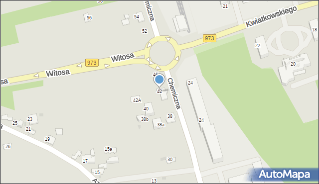 Tarnów, Chemiczna, 42, mapa Tarnów